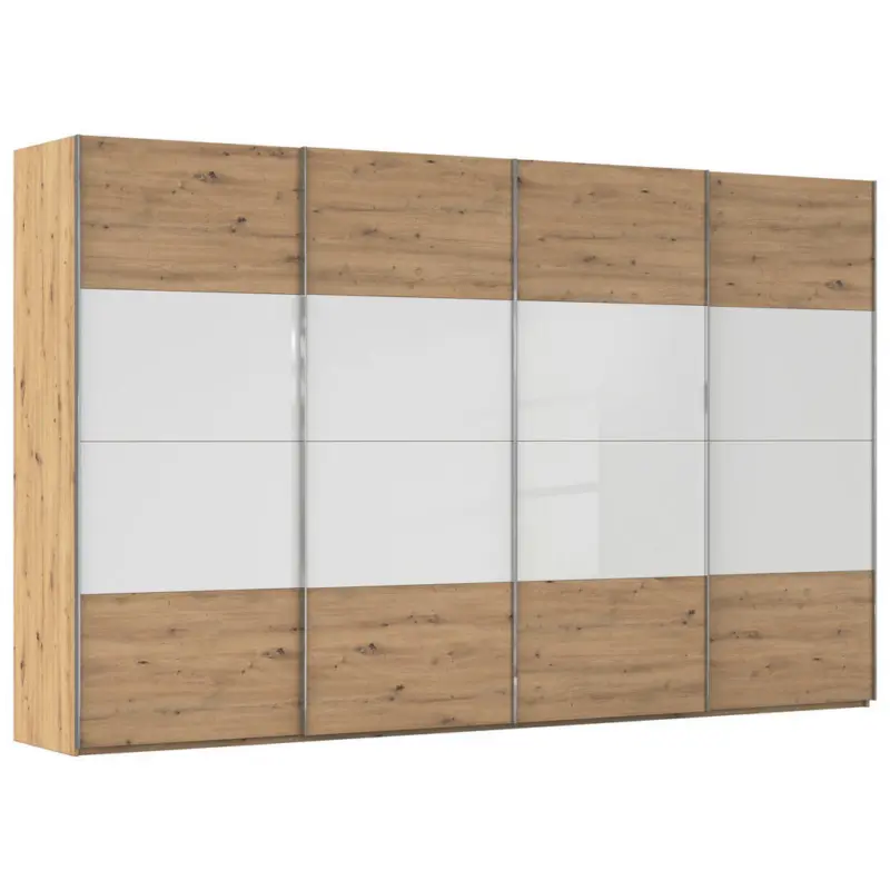 Schwebet&uuml;renschrank in Wei&szlig;, Eiche Artisan