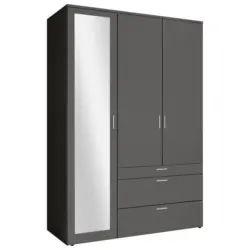 Dreht&uuml;renschrank in Graphitfarben