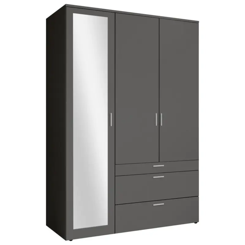 Dreht&uuml;renschrank in Graphitfarben
