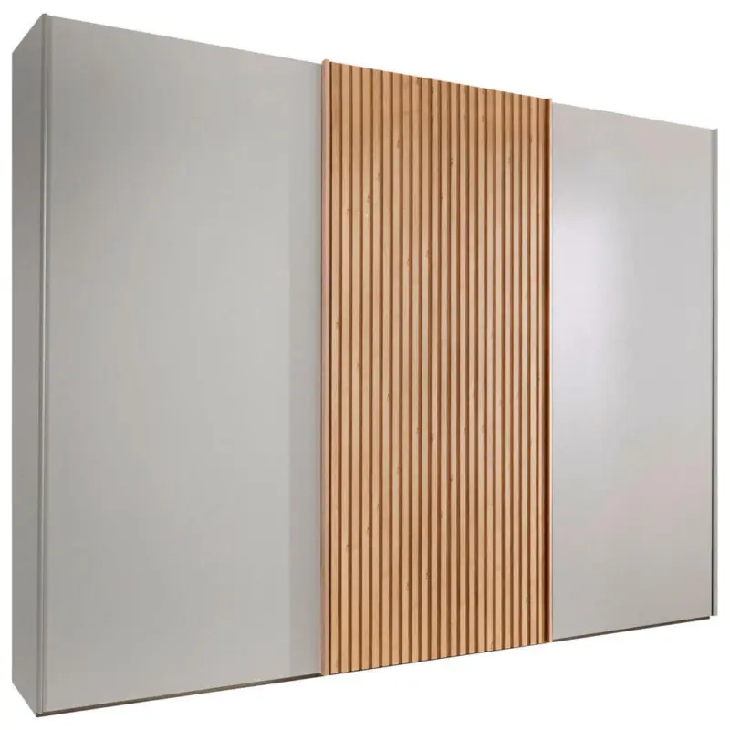 Schwebet&uuml;renschrank in Champagner, Eiche Bianco