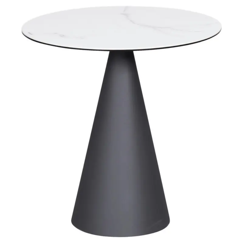 Beistelltisch in Metall, Glas, Keramik 48,5/48,5/50 cm