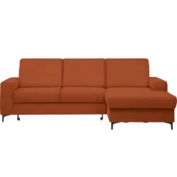 Ecksofa in Cord Cognac