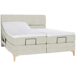 Boxspringbett 200/200 cm in Ecru