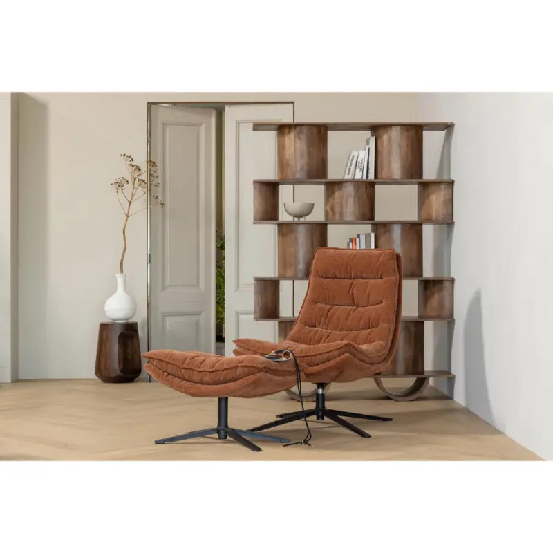 Sesselset in Chenille Braun