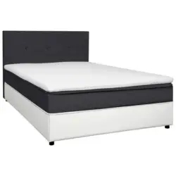 Boxbett 160/200 cm in Anthrazit, Wei&szlig;