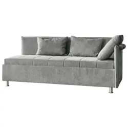 Polsterliege in Flachgewebe Grau