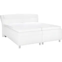 Polsterbett Matratze, gepolstertes Kopfteil, Lattenrost, Bettkasten, motorische Verstellbarkeit Wei&szlig; 200/210 cm