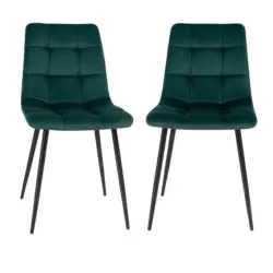 Stuhl-Set 2 St&uuml;ck Samt