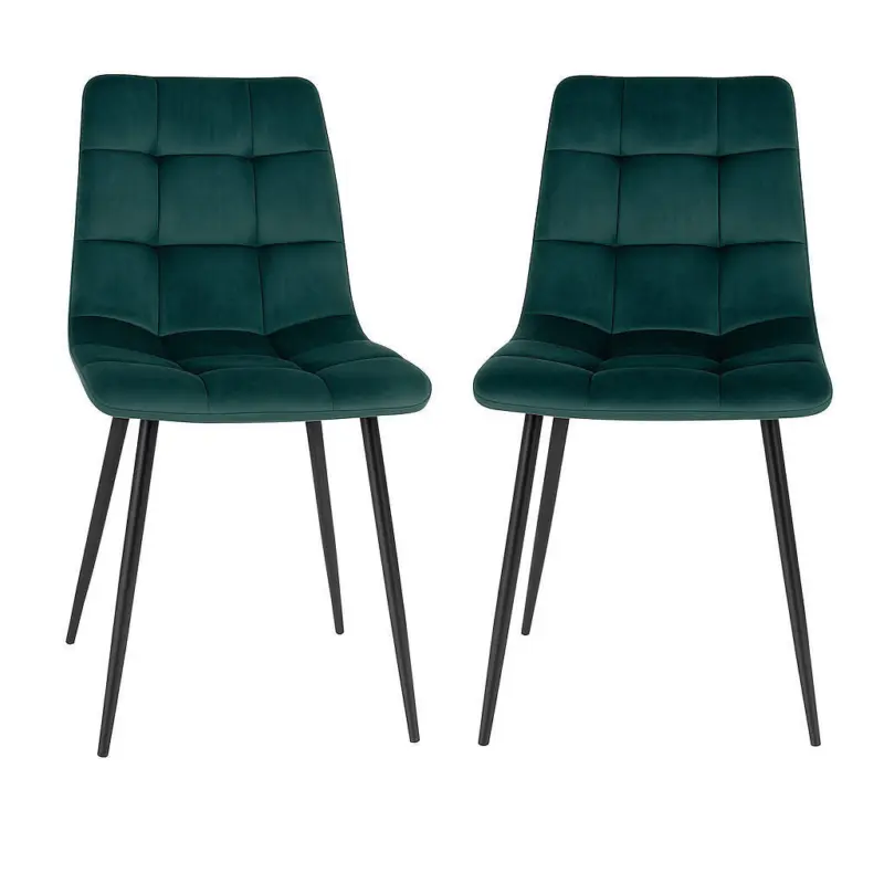 Stuhl-Set 2 St&uuml;ck Samt