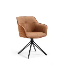 Armlehnstuhl Sitzfl&auml;che 180&deg; drehbar, automatische R&uuml;ckholfunktion Mikrofaser Echtleder