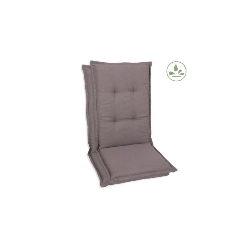 Sesselauflagenset in Taupe Uni