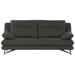 3-Sitzer-Sofa Cezanne in Echtleder Grau