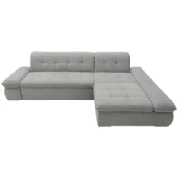 Ecksofa in Mikrofaser Grau 300/172 cm