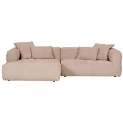Ecksofa in Flachgewebe Rosa 170/280 cm