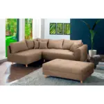 XXXLutz Lauterach - Ihr M&ouml;belhaus bei Bregenz Ecksofa inkl. Hocker Ariella in Mikrofaser Beige 161/231 cm