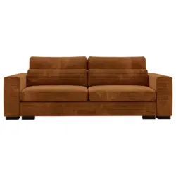 Schlafsofa in Flachgewebe Rostfarben