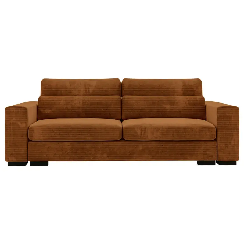 Schlafsofa in Flachgewebe Rostfarben