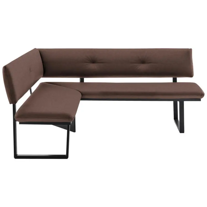 Eckbank 140/180 cm in Schwarz, Hellbraun