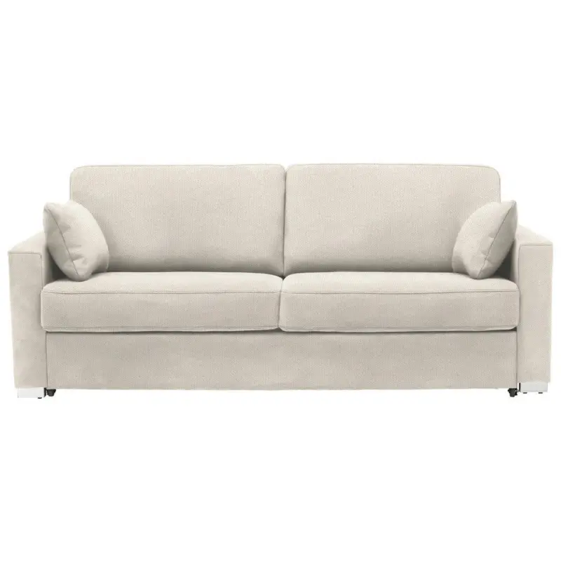 Schlafsofa in Webstoff Creme