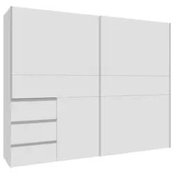 Schwebet&uuml;renschrank in Wei&szlig;