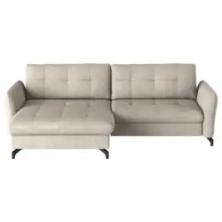 Ecksofa in Flachgewebe, Leinenoptik Beige 170/242 cm