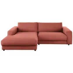 Ecksofa in Flachgewebe Orange 190/270 cm