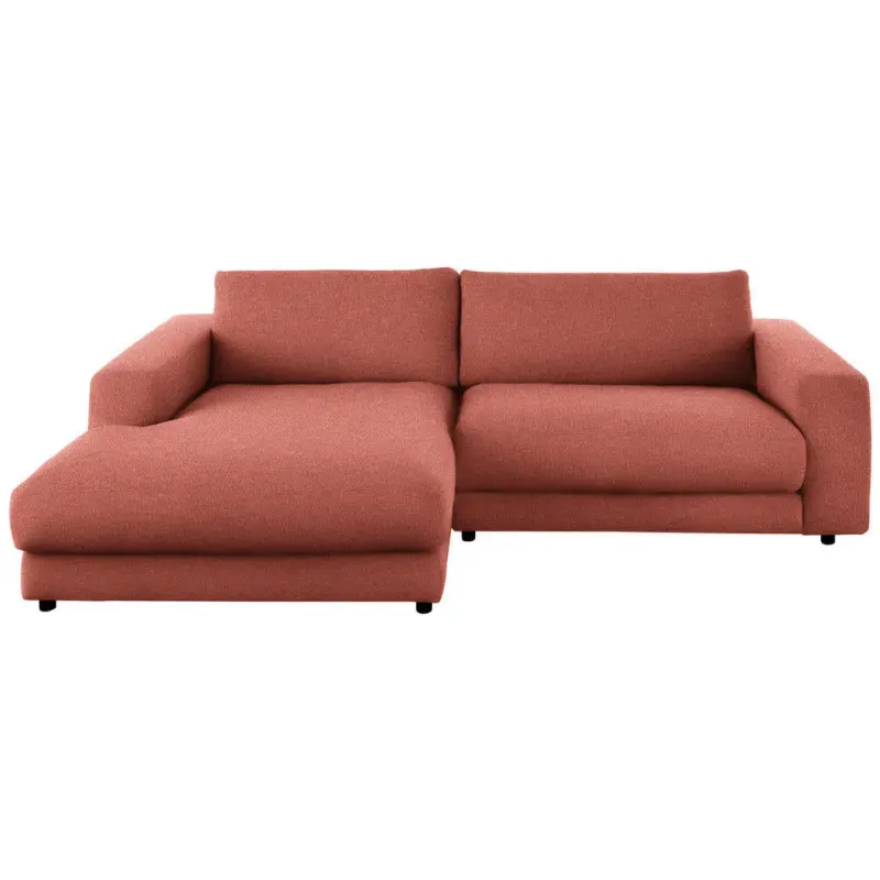 Ecksofa in Flachgewebe Orange 190/270 cm