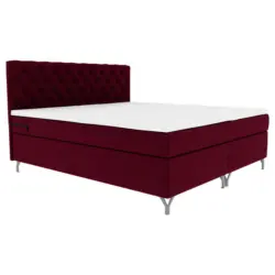 Boxspringbett 180/200 cm in Weinrot