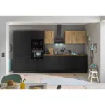 XXXLutz Lauterach - Ihr M&ouml;belhaus bei Bregenz K&uuml;chenblock 370 cm in Schwarz, Eiche Artisan