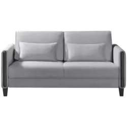 Schlafsofa in Flachgewebe Schwarz, Hellgrau