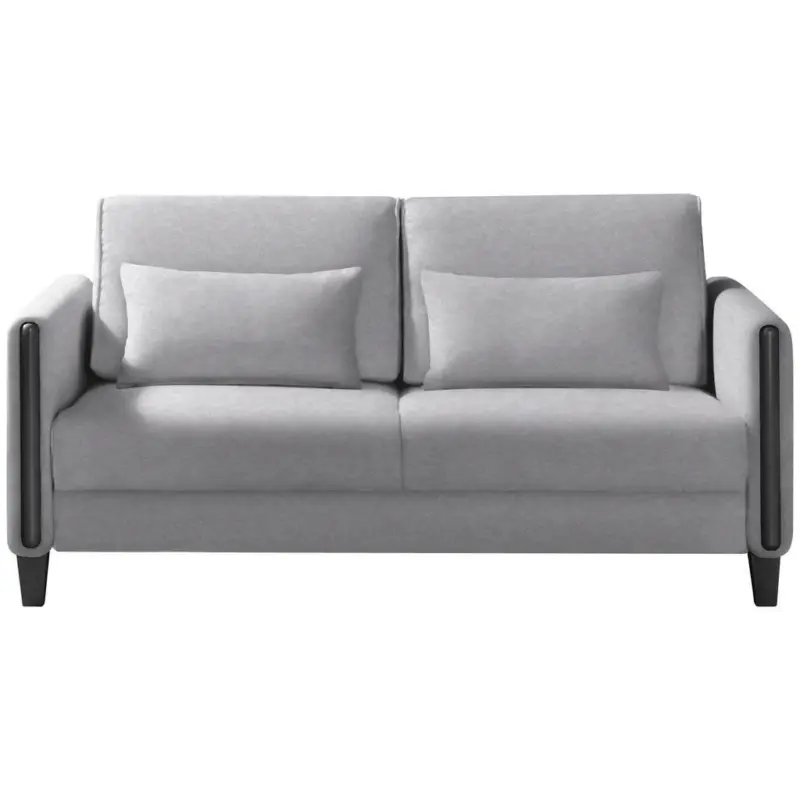 Schlafsofa in Flachgewebe Schwarz, Hellgrau