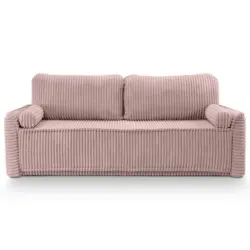 Schlafsofa Grubs in Cord Rosa Modern