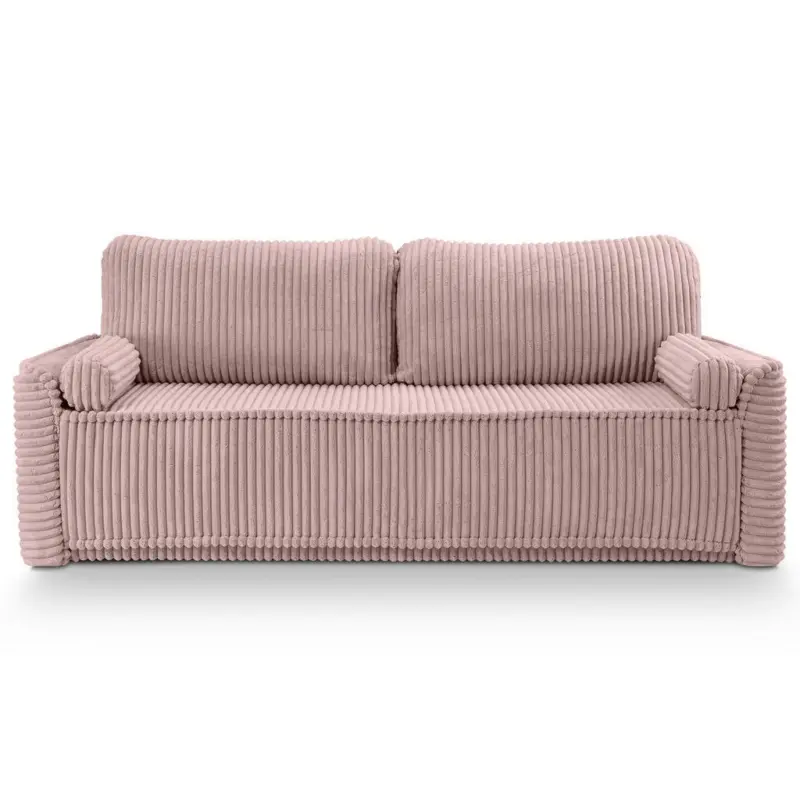 Schlafsofa Grubs in Cord Rosa Modern
