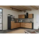 XXXLutz Lauterach - Ihr M&ouml;belhaus bei Bregenz Eckk&uuml;che 240/240 cm in Graphitfarben, Eiche Wotan