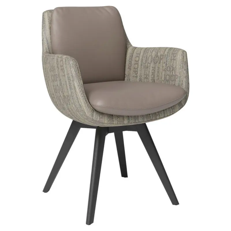 Armlehnstuhl Lederauswahl, Stoffauswahl, Typenauswahl Flachgewebe Kombination Echtleder/Stoff