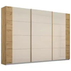 Schwebet&uuml;renschrank in Champagner, Eiche Artisan