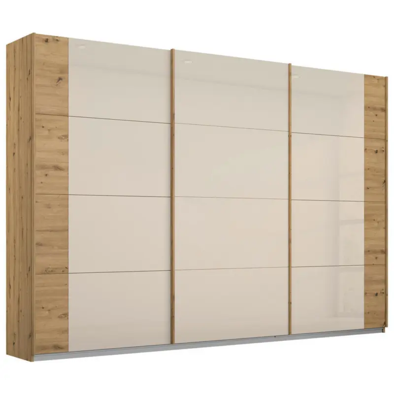 Schwebet&uuml;renschrank in Champagner, Eiche Artisan