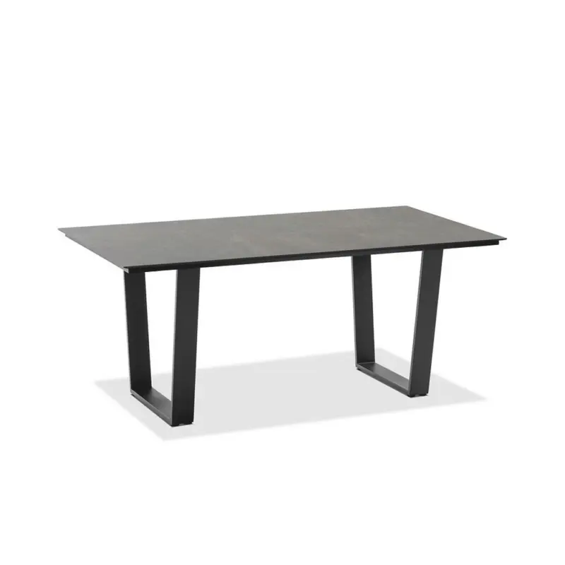 Gartentisch Kunststoff Anthrazit, Grau rechteckig