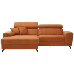 Ecksofa in Velours Orange