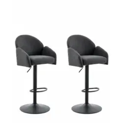 Barhocker-Set in Anthrazit