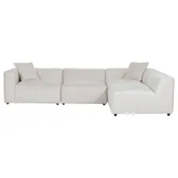 Ecksofa in Chenille Creme 317/239 cm