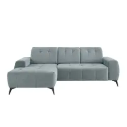 Ecksofa in Chenille Mintgr&uuml;n 180/258 cm