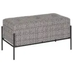 XXXLutz Lauterach - Ihr M&ouml;belhaus bei Bregenz Hockerbank in Metall, Textil Grau, Schwarz