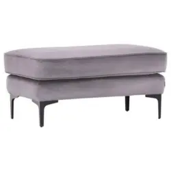 Hocker in Textil Hellgrau