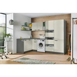 Hauswirtschaftsraum in Anthrazit, Hellgrau