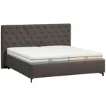 XXXLutz Lauterach - Ihr M&ouml;belhaus bei Bregenz Polsterbett gepolstertes Kopfteil, Lattenroste Anthrazit 160/200 cm