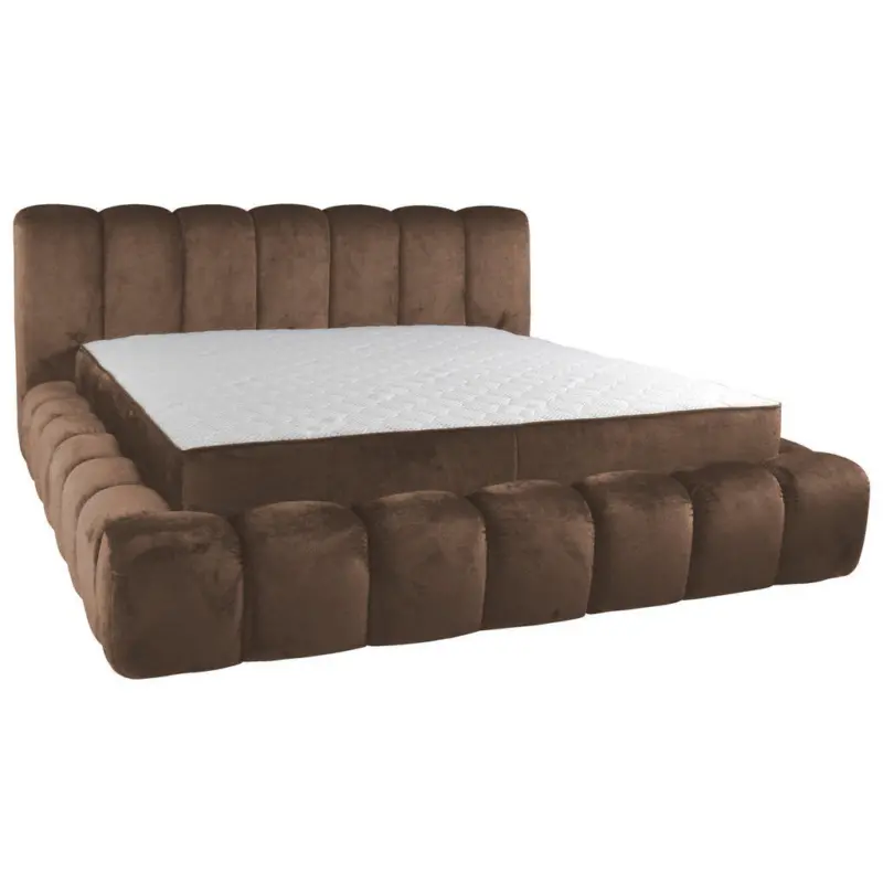 Polsterbett Lattenrost, Bettkasten Braun 160/200 cm