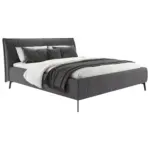 XXXLutz Lauterach - Ihr M&ouml;belhaus bei Bregenz Polsterbett gepolstertes Kopfteil Dunkelgrau 160/200 cm