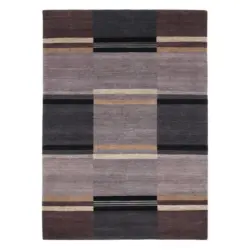 Wollteppich 70/140 cm Senstion Silk Soya Dunkelgrau