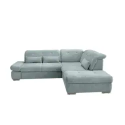 Ecksofa in Chenille Mintgr&uuml;n